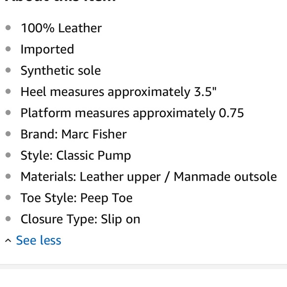 Leather peep toe bootie, fits like a 6 - Picture 8 of 8